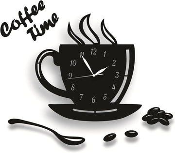 Acrylic Wall Clock 3D DIY Coffee Time Clock