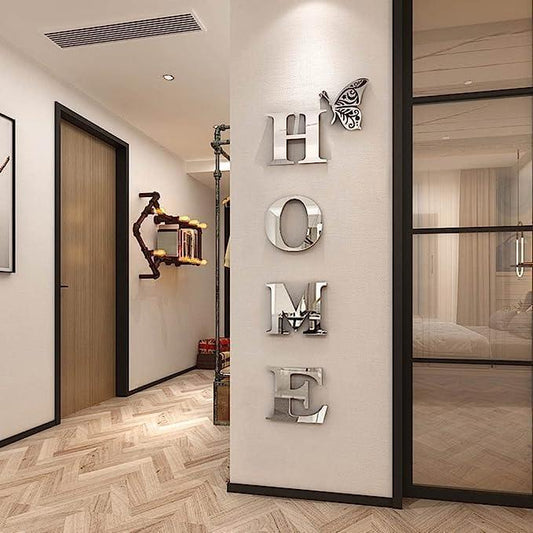 Acrylic Mirror Letter Signs for Home Wall Decor