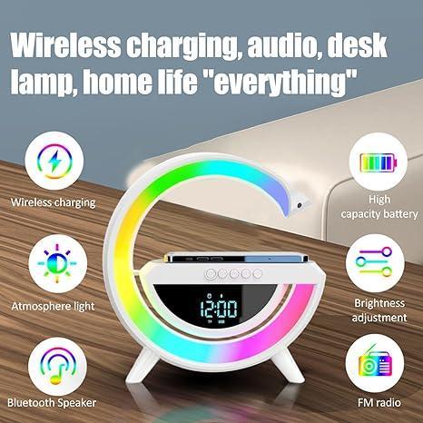 G Shaped Digital Led Wireless Charger Speaker